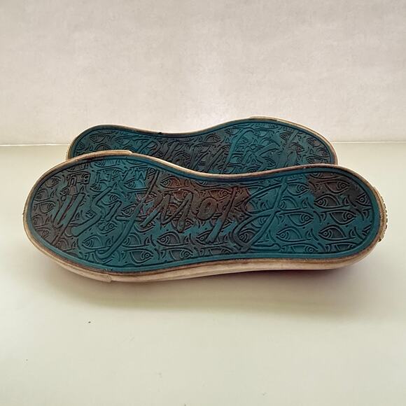 Blowfish Malibu Floral Print Zip Lace Up Sneakers Sz 7 Distressed Rugged Skater - Picture 6 of 11